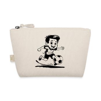 Fußballjunge Cartoon Look - Bio-Täschchen - Natur - Vorne