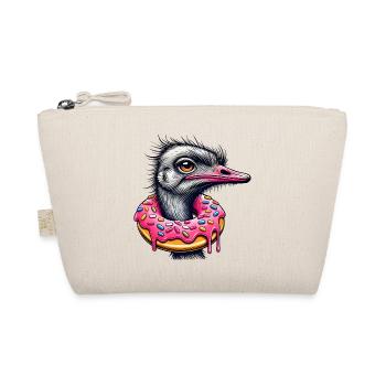 drôle de festin pour les yeux - Oiseau autruche avec beignet - Trousse biologique - nature - Devant