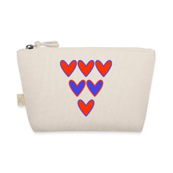CŒUR. PAPA. MAMAN. EVJF. BEBE. ENFANT. COEUR. FÊTE - Trousse biologique - nature - Devant