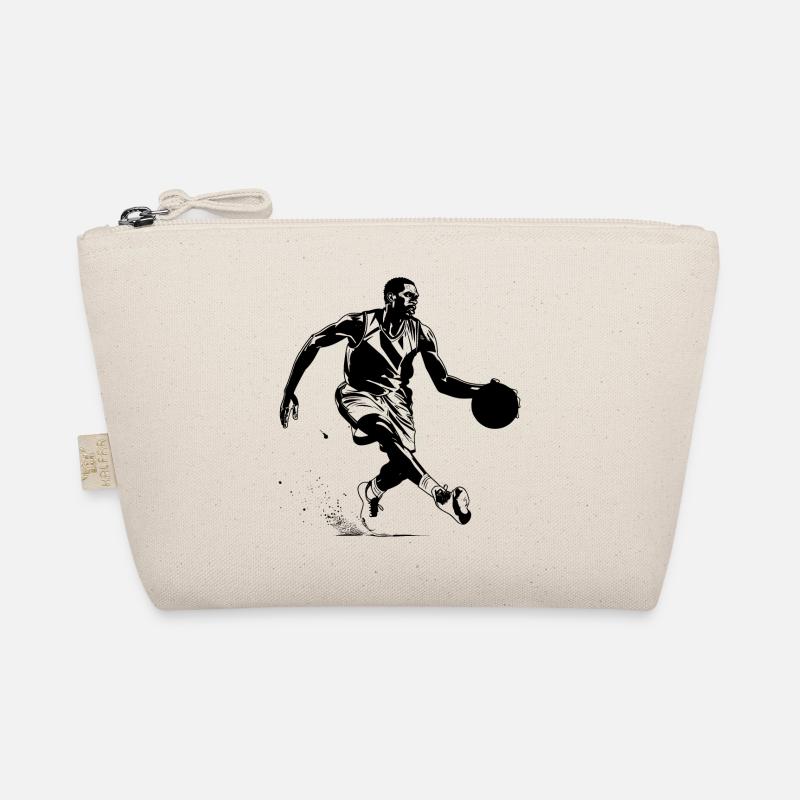 Basketball Player Drawing Organic Pouch