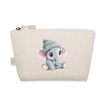 Elephant Cute Cute Baby Kids Animal Cartoon - Organic Pouch - nature - Front