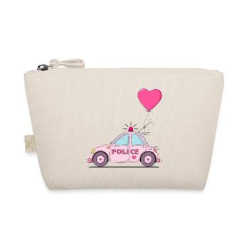 Coeur de police rose - Trousse biologique - nature - Devant