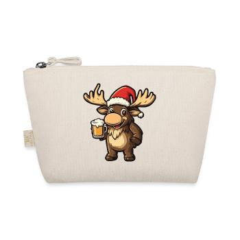 Elch Weihnachten Bier - Bio-Täschchen - Natur - Vorne