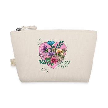 Coeur avec des fleurs, merci - Trousse biologique - nature - Devant