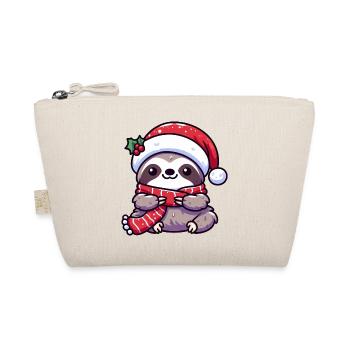 Süßes Faultier Chibi Weihnachten Mops Cartoon - Bio-Täschchen - Natur - Vorne