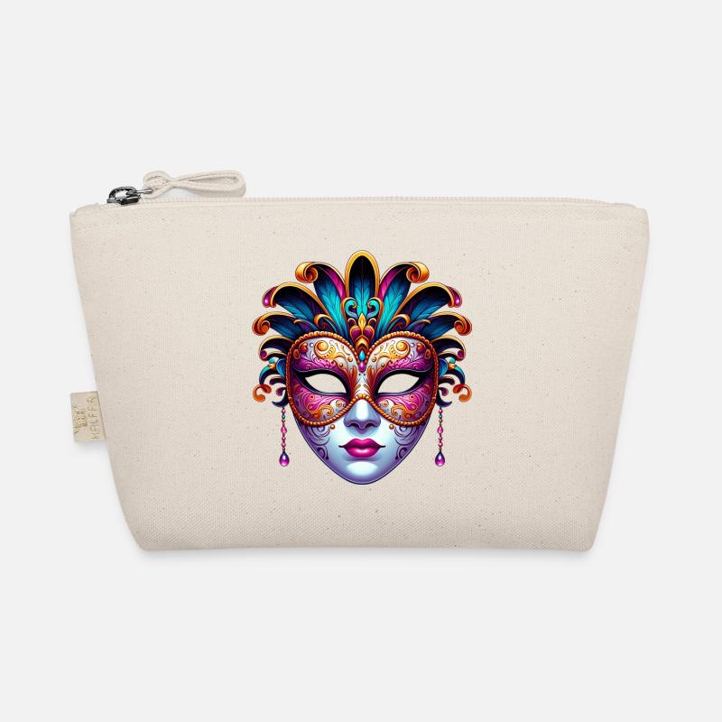Venice Carnival Mask Organic Pouch
