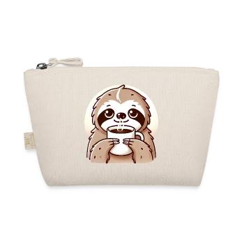 Cozy Sloth Coffee Illustration - Organic Pouch - nature - Front