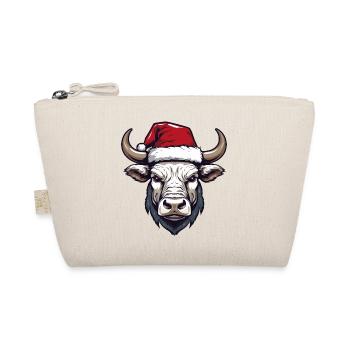 Bull Head Christmas Portrait - Organic Pouch - nature - Front