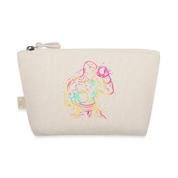 Kickboxer Drawing 80s Look - Organic Pouch - nature - Front