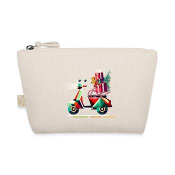 Weihnachtsscooter mit Geschenken-für Weihnachten - Bio-Täschchen - Natur - Vorne