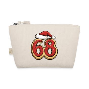 68 Zahl Weihnachten Keks - Bio-Täschchen - Natur - Vorne