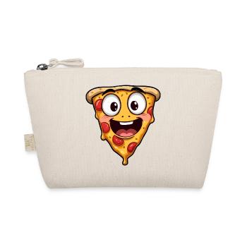Happy Pizza Face Funny Art - Organic Pouch - nature - Front