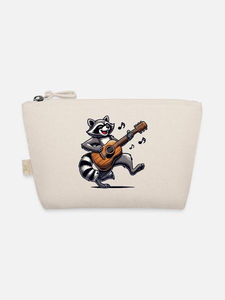 Raccoon Guitar Music - Organic Pouch - nature - Front