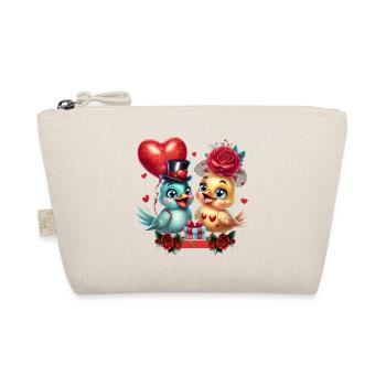 Heart Balloon and Rose Magic - Organic Pouch - nature - Front