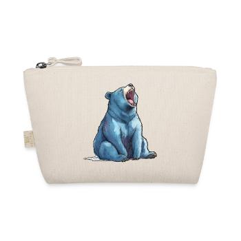 Watercolor Blue Bear - Organic Pouch - nature - Front
