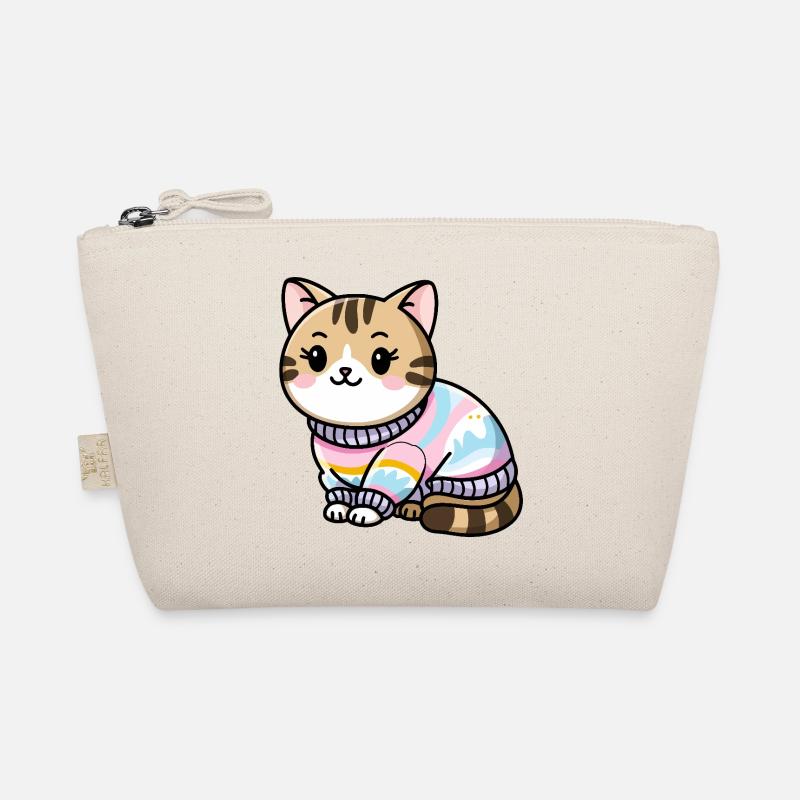 Cozy Sweater Cat Organic Pouch