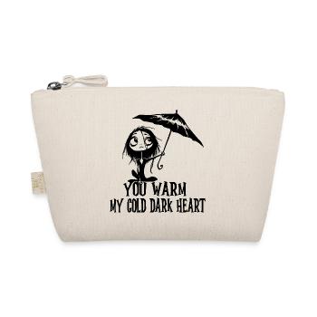 You warm my cold dark heart Valentine's Day - Organic Pouch - nature - Front