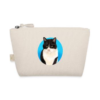 Schwarz-Weiß-Katze - Bio-Täschchen - Natur - Vorne
