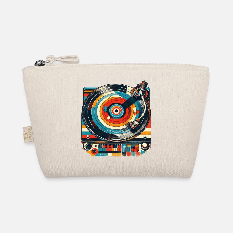 retro record player music lp vinyl record old Organic Pouch