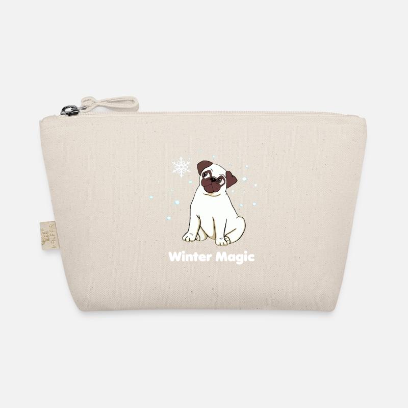 Winterzauber Mops - Bio-Täschchen - Natur