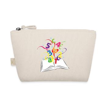 Book with Colorful Letters and Numbers - Organic Pouch - nature - Front