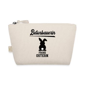 Betonbauerin Frohe Ostern Oster Outfit Betonbauer - Bio-Täschchen - Natur - Vorne