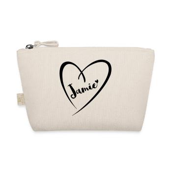 Jamie surname first name in heart frame - Organic Pouch - nature - Front