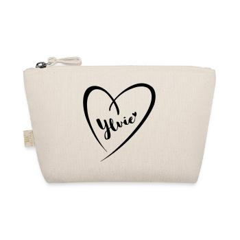 Ylvie surname First name in heart frame - Organic Pouch - nature - Front