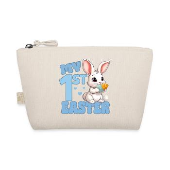 Ostern Osterhase mit Nuckelflasche - Erstes Ostern - Bio-Täschchen - Natur - Vorne