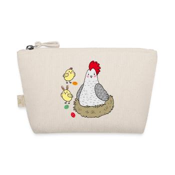 Huhn im Nest Ostern - Bio-Täschchen - Natur - Vorne