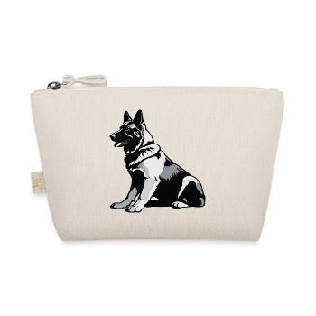 Sitting German Shepherd - Pet Sticker - Bio-Täschchen - Natur - Vorne