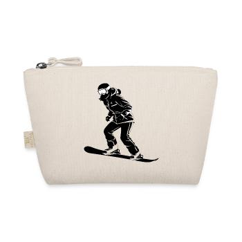 Snowboard Girl - Hobby / Sport Sticker - Bio-Täschchen - Natur - Vorne