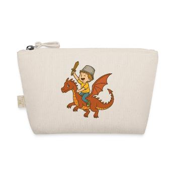 Young dragon knight with sword - Organic Pouch - nature - Front