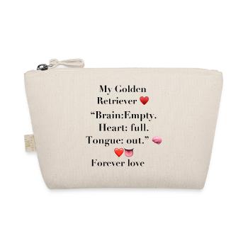 Free Retriever with Heart and Facial Expression - Organic Pouch - nature - Front
