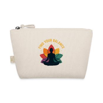 Yoga Lotus Flow Meditation Design - Bio-Täschchen - Natur - Vorne