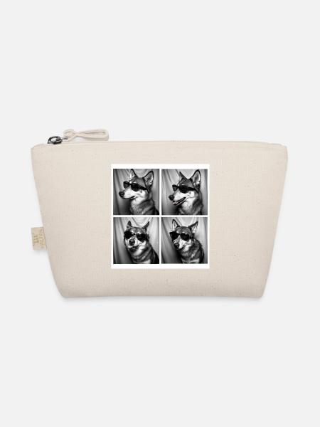 Zu cool Husky Photobooth Lustiger Hund - Bio-Täschchen - Natur