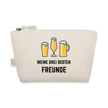 Meine Drei Besten Freunde (Bier / Biergläser / 2C) - Bio-Täschchen - Natur - Vorne