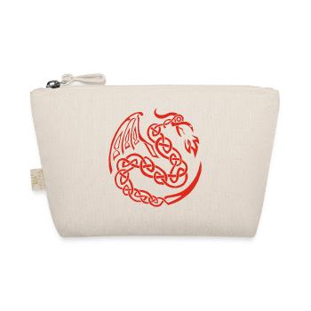 Roter keltischer Drache - Bio-Täschchen - Natur - Vorne