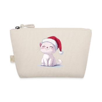 Cat Christmas Christmas Cat Cute Merry Catmas - Organic Pouch - nature - Front
