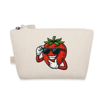 Cool fraise décontractée avec des lunettes de soleil joie - Trousse biologique - nature - Devant