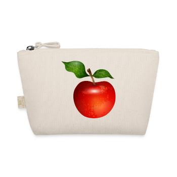 Bright red apple with leaves illustration - Organic Pouch - nature - Front