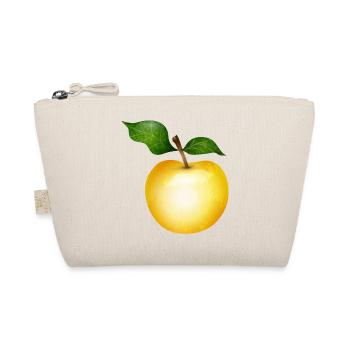 Golden apple with green leaves illustration - Organic Pouch - nature - Front