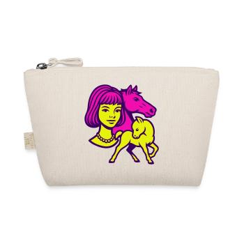 Horse Girl Pop Art - Organic Pouch - nature - Front