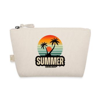 Sommer Action Sonnenuntergang mit Palmen - Bio-Täschchen - Natur - Vorne