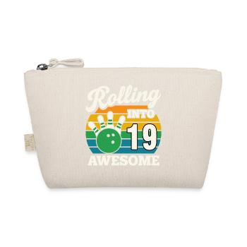 Rolling Into 19 Birthday Tee - Organic Pouch - nature - Front