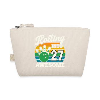 Bowling 27 Birthday Celebration Graphic - Organic Pouch - nature - Front
