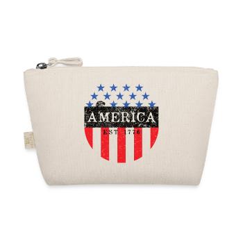 American Patriotic Shield - Organic Pouch - nature - Front