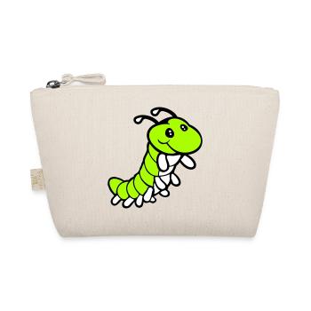 Caterpillar sweet sweet little smiles friendly happy - Organic Pouch - nature - Front