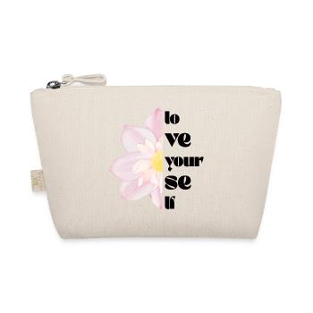 Love Yourself – Florales Motiv 🌸✨ - Bio-Täschchen - Natur - Vorne