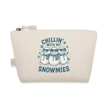 Chillen mit meinem Schneemann-Design - Bio-Täschchen - Natur - Vorne